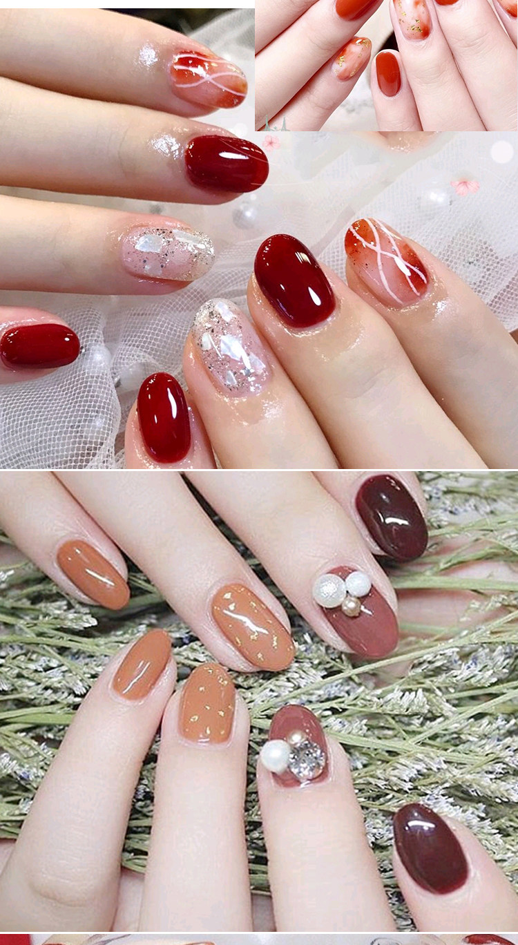 美甲店专用咖啡巧克力焦糖色系甲油胶蔻丹qq芭比可卸光疗指甲油胶