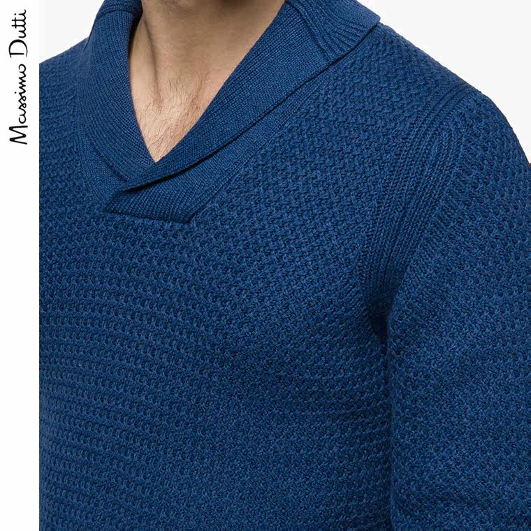 Massimo Dutti 男装 礼服领针织衫 00917081438