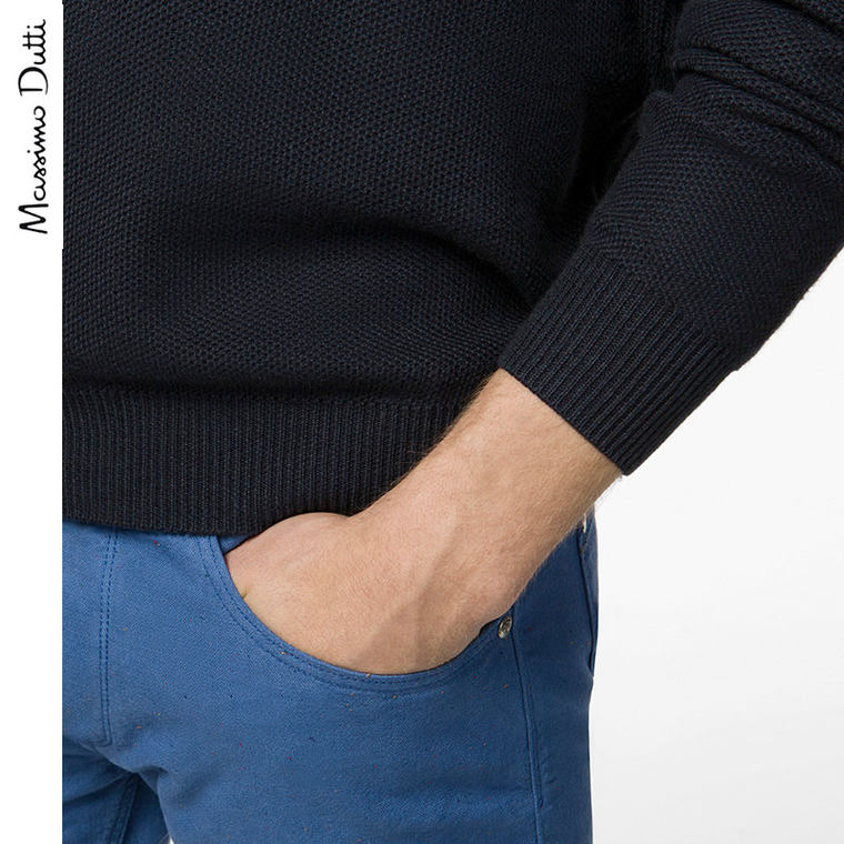 Massimo Dutti 男装 拉链领口针织衫 00912081401