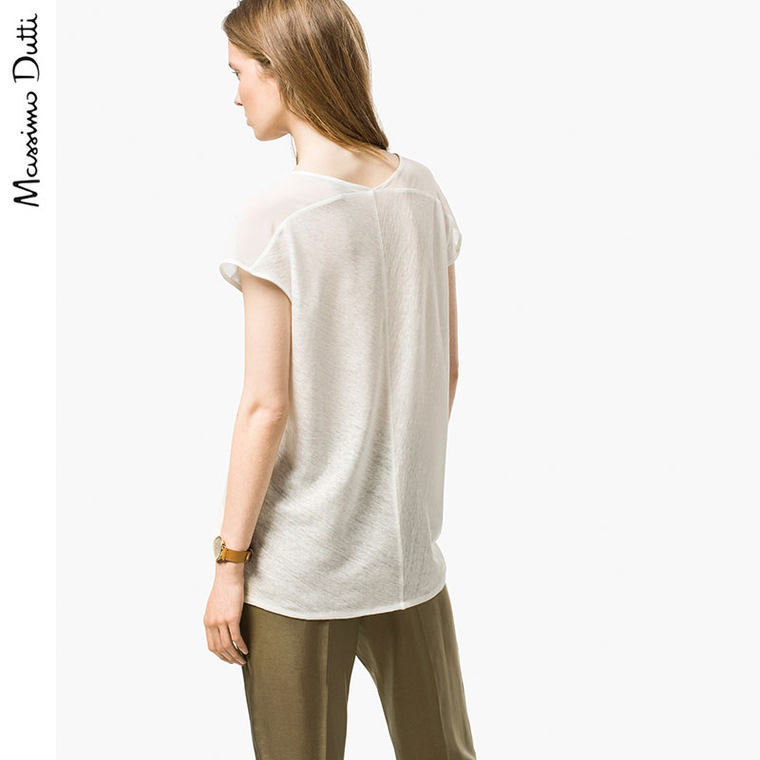 Massimo Dutti 女装 金属饰件 T 恤 06826561251