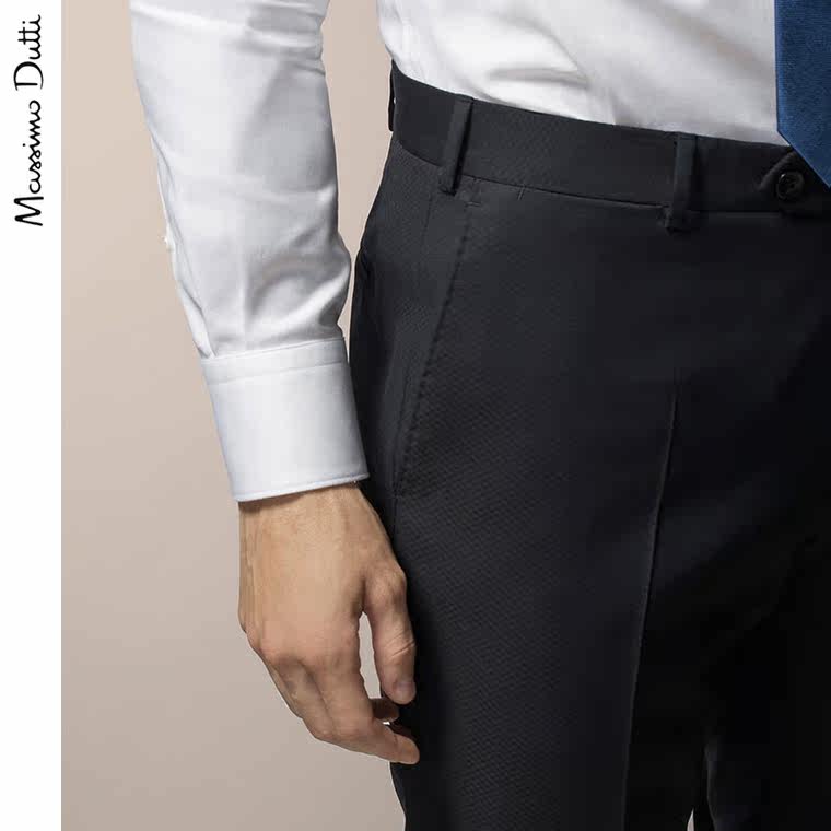 Massimo Dutti 男装 梦幻羊毛西裤 00090181400