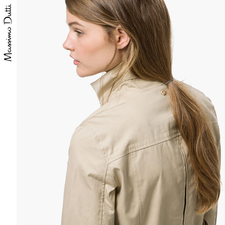 当季特惠 Massimo Dutti 女装 系腰带派克外套 06730979710