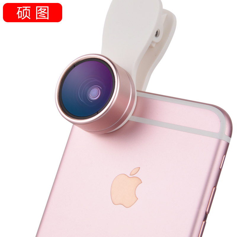 手机镜头广角微距鱼眼三合一单反拍照套装iphone6通用外置摄像头产品展示图4