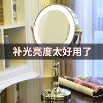 Dimente LED makeup mirror Desktop large double-sided dressing mirror with lamp Wedding princess mirror Smart beauty mirror