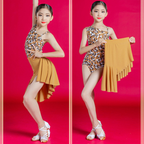 ML childrens Latin Dance Dress Break BAO WEN Girls Training Dress Young Examination Clothing