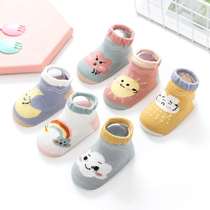 New Korean childrens cartoon socks for infants and young children baby floor socks 0-12 months-3 years old three-dimensional color socks
