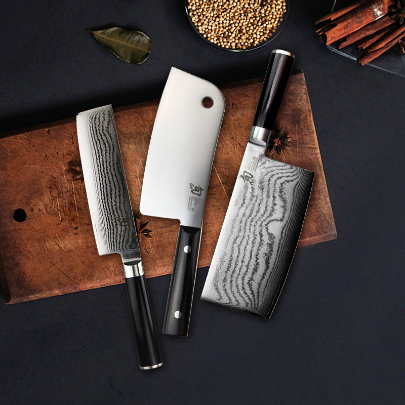 kai贝印旬刀日本进口家用大马士革中式菜刀