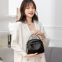 Rice printing multi-layer small round bag 2021 new fashion versatile shoulder bag female simple Hand bag package niche design