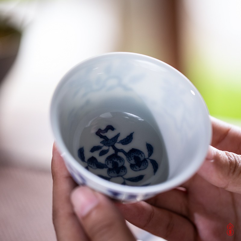 Poly real rings don hand - made porcelain masters cup high - end jingdezhen ceramic sample tea cup tea cups