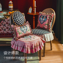 Plant Love Box Flower Ring Black Leopard Light Lavish Chair Cushion Thickened American Season Universal Non-slip Dining Table And Chairs Custom Design