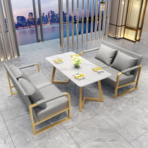 Nordic Cafe Milk Tea Shop Rest Area Tables and Chairs Commercial Light Luxury Bar Clear Dining Bar Leisure Restaurant Card Seat Sofa