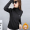 Small Letter Black High Collar Thin Fleece