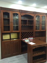 Overall solid wood wine cabinet Oak cabinet door Overall wine cabinet custom overall wine cabinet cabinet wardrobe Dining side cabinet