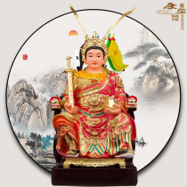 19-inch female general deity Yangmen female general Mu Guiying resin painted home newspaper peace offering ornament
