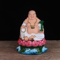16 inch sea water laughing Buddha Maitreya Buddha Sitting lotus laughing Buddha statue resin ornament