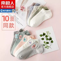 Antarctic socks womens socks shallow mouth ins womens socks cute Japanese summer thin cotton socks LD