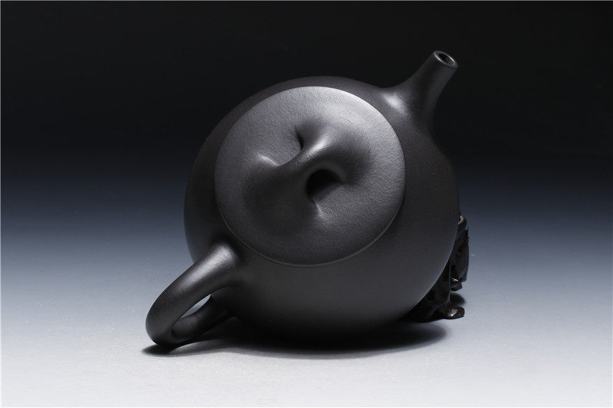 实力派制壶名家沈玲莉【石瓢】原紫砂二厂黑料 极易泡养 出水流畅