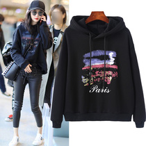 women's early spring 2022 trendy fleece long sleeve loose korean style hooded top loose collapsed lazy coat winter