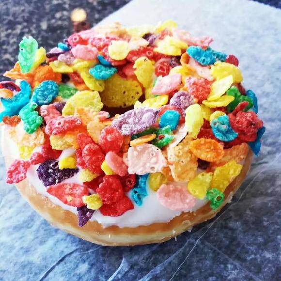 美国post fruity pebbles宝氏水果麦片营养早餐 冰淇淋盖顶1130g