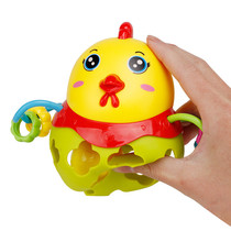 Baby teether soft rubber ball Animal chick hand grab ball Baby hand grab rattle ball Fitness soft rubber ball bell ball