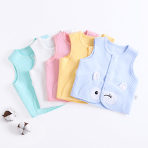 Baby vest autumn and winter thickened newborn childrens waistcoat cotton boys and girls warm baby winter horse clip vest