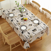 Table cloth waterproof and anti-wash modern minimalist student table cloth light extravagant advanced senses tea table cloth desk cushion