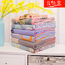 Pure cotton old coarse cloth sheet single summer clear cotton dormitory single three-piece double linen sheet