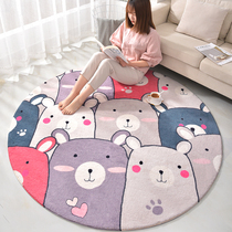 The girl's room under the round carpet bedroom bedroom in the children's room with the wind and sofa cushion cushion cushion bedside