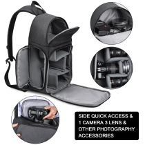 Professional single counter camera bag Canon single shoulder inclined satchel side open chest bag large capacity portable male and female Nikon photo backpack