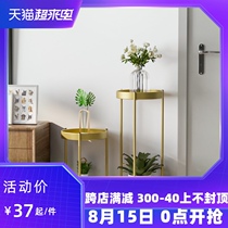 Flower rack Nordic flower rack Simple green dill indoor living room floor-to-ceiling light luxury flower pot rack decorative multi-layer shelf