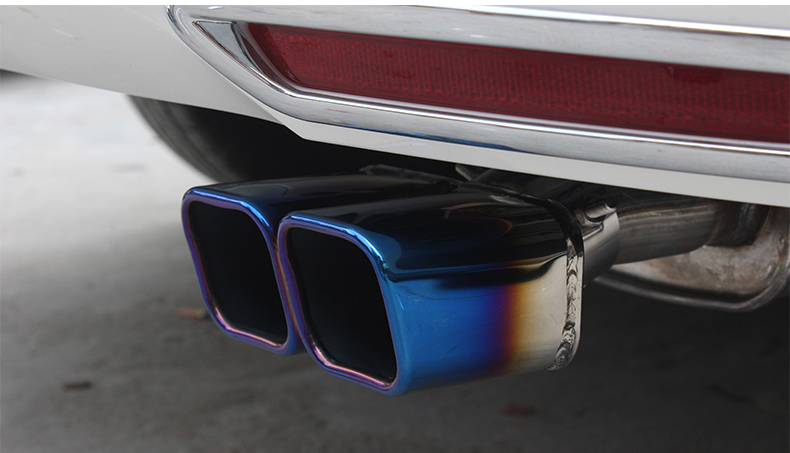 福特福睿斯改装专用尾喉 排气管304不锈钢烤蓝 福瑞斯汽车外装饰