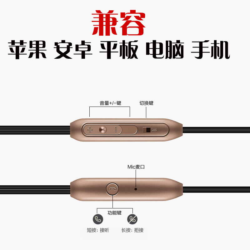 好机友 MB50入耳式重低音手机电脑耳机 带麦小米通用有线控耳塞式产品展示图1