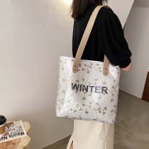 Autumn and winter shoulder big bag female 2021 New Tide Korean version of Joker transparent bag mother bag large capacity Hand bag