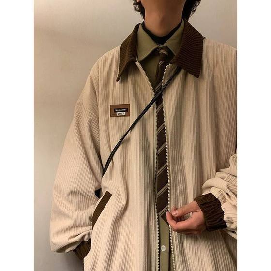 Casual men's loose couple color-blocking street fashion brand American jacket autumn high niche design retro jacket
Casual men's loose couple color-blocking street fashion brand American jacket autumn high niche design retro jacket
