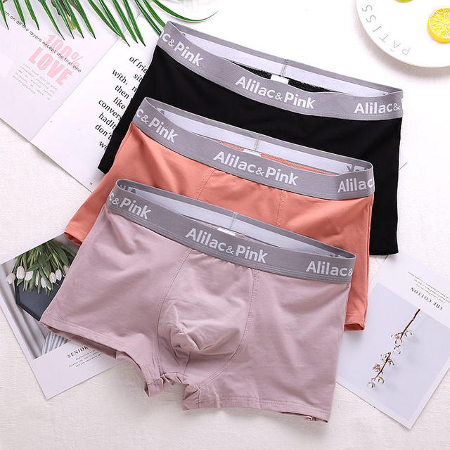 3 packs of new autumn cotton underwear men’s boxer briefs simple solid color breathable youth trend square pants 3 packs of new autumn cotton underwear men’s boxer briefs simple solid color breathable youth trend square pants