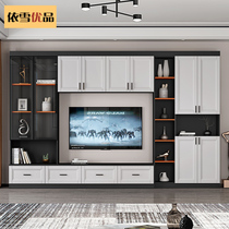Light luxury living room 55 inch combination TV cabinet display cabinet simple modern 70 inch TV background wall overall audio-visual cabinet