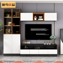 Modern simple living room TV cabinet 55 inch TV wall cabinet combination background wall cabinet 65 inch TV cabinet