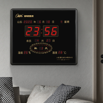 Combas Perpetual Calendar Living Room Wall Clock Home Electronic Clock LED Digital Digital Clock Mute Luminous Wall Clock