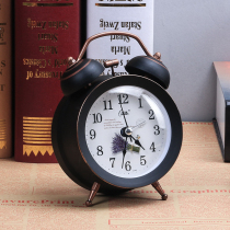 Kangba Silk alarm clock mute student bedside table clock Creative simple modern fashion Childrens bedroom luminous small alarm clock