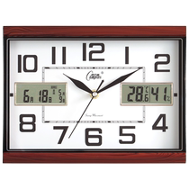 Combas desk clock for living room and bedroom silent quartz clock perpetual calendar clock modern calendar temperature bedside clock