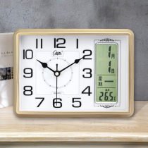 Kangba Silk perpetual calendar desk clock Living room bedroom silent calendar Desktop electronic watch clock with temperature desktop clock