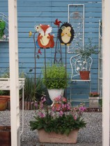 Outdoor Garden Iron Art Grocery Windmills Fox Little Tingle Hedgehog Law Style Countryside Courtyard Decorated Flower Pots Flowers Inserts the ancient old