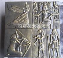 Sandstone stone TV background wall brick Sandstone plate Cultural stone relief resin brick Sandstone imitation copper Egyptian plate