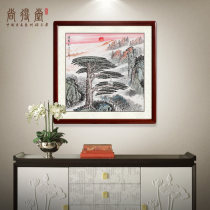 Landscape painting hand-painted Chinese painting welcoming pine mural restaurant corridor decoration painting living room office bucket hanging painting