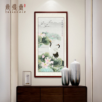 Entrance to the family Xuanguan Decorative Painting Corridor Aisle Hanging Paintings Lotus Xianghe Tutu Modern Chinese Flower Bird Painting Pure Hand Plotter Country Painting