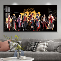 One Piece Decorative Painting Two-dimensional Animation Surrounding Wall Painting Bedroom Living Room Luffy Solon Frame Bedside Hanging Painting