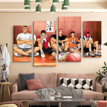 Slam Dunk Master Decorative Painting Sofa Wall Hanging Painting Basketball Boy Bedroom Bedside Painting Sakuragi Flower Road Rukawa Maple Mural