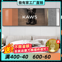Tide brand kaws horizontal version large living room sofa background wall decorative painting bedroom bedside painting animation cartoon mural