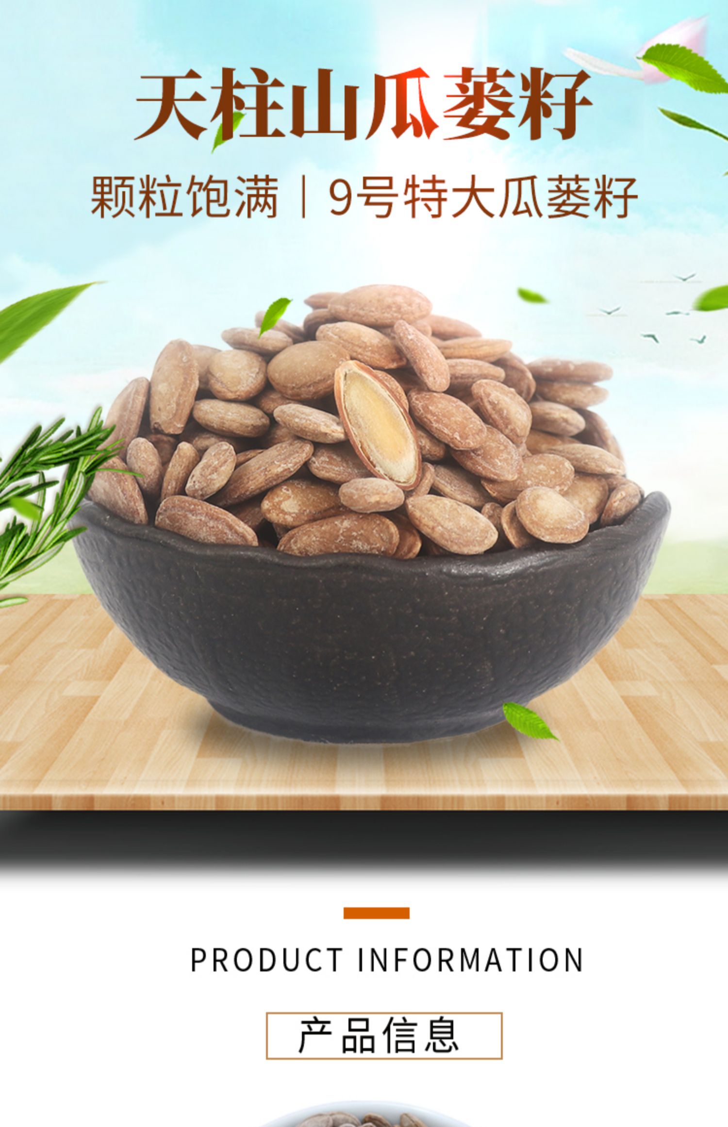 9号瓜蒌子瓜蒌籽天柱山新货 非吊瓜子散装瓜子大籽特大颗粒500g炒_查