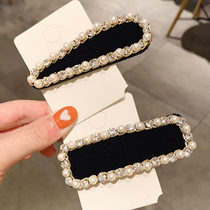 Small grab card gripping and gripping delicate ear hair clip retro black water brick-and-mortar pearl side clip headwear Liu Hai hair decoration